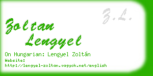 zoltan lengyel business card
